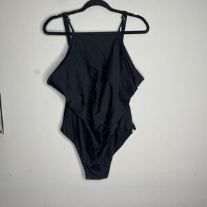 Summersalt Swimsuit Womens Plus 18 Black One Piece Adjustable Straps Cruise Pool